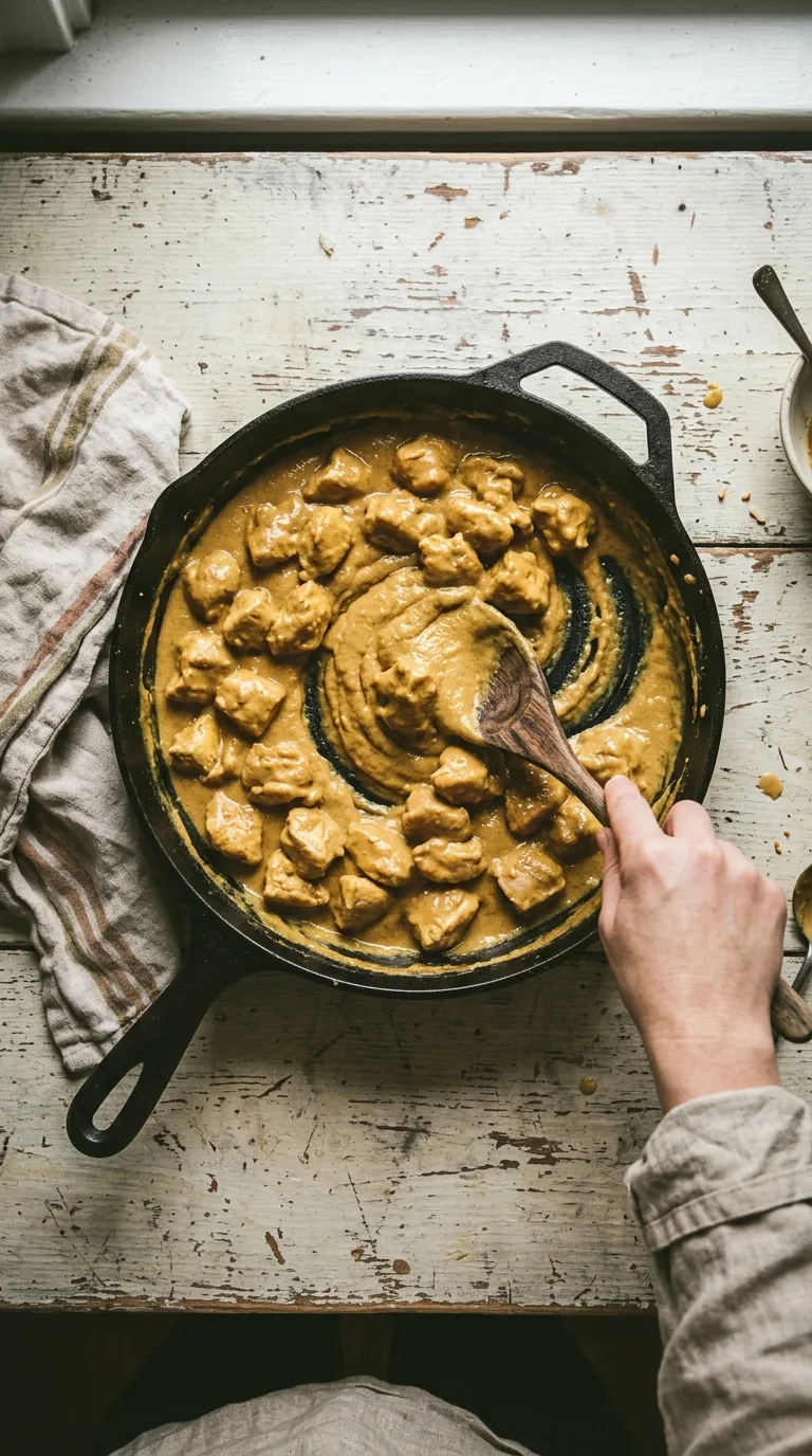 Chicken Satay Yellow Curry: Coconut and Peanut Stew – step 5: Incorporate peanut butter