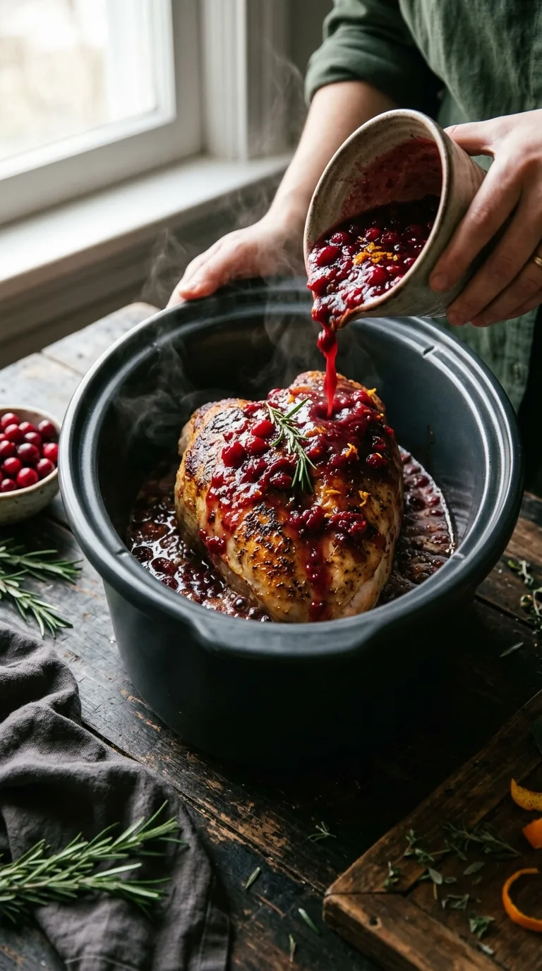 Cranberry Sauce Turkey Breast: American Slow-Cooked Dinner – step 4: Slow cook turkey