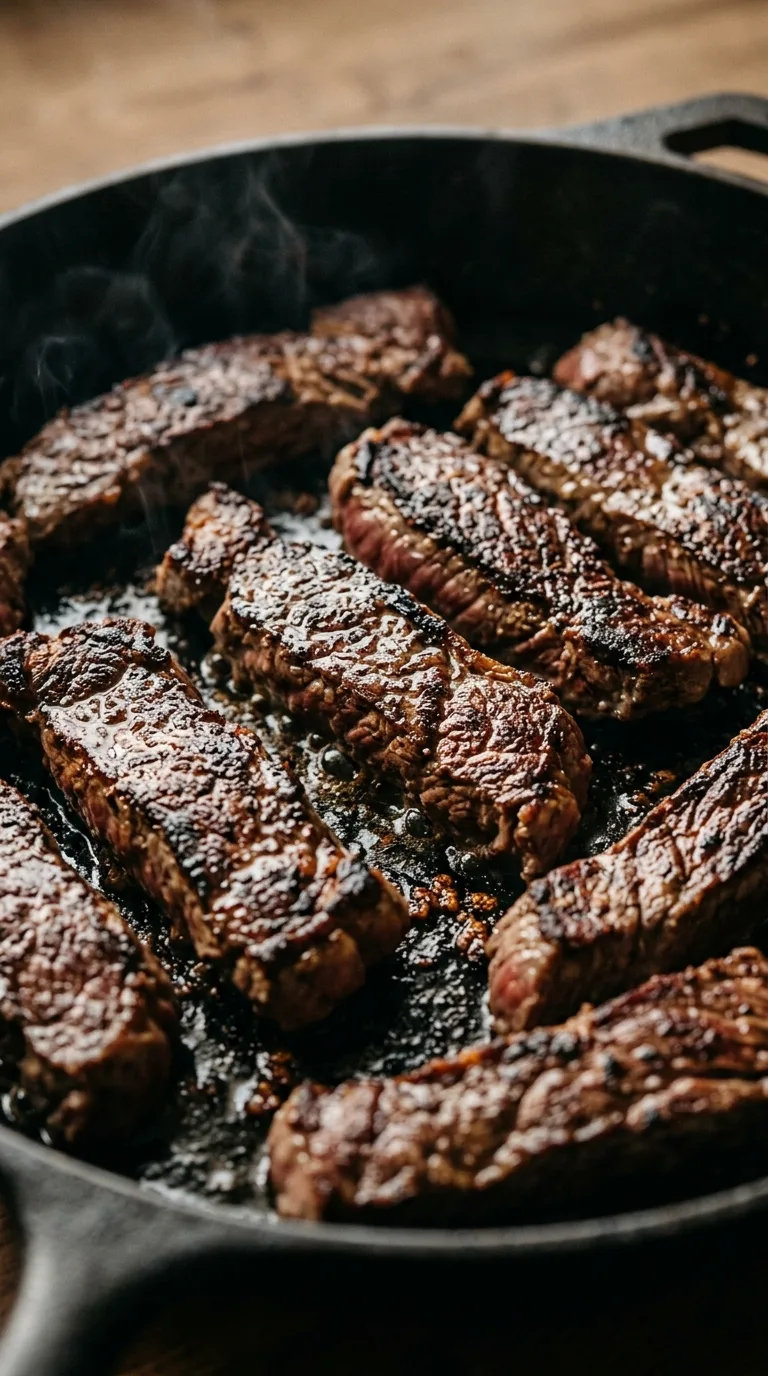 Crock Pot Steak Strips: American Slow-Cooked Beef – step 2: Sear the steak
