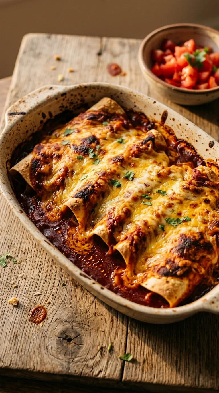 Grilled Chicken Thigh Enchiladas: Mexican Baked Tortillas – step 7: Finish and serve