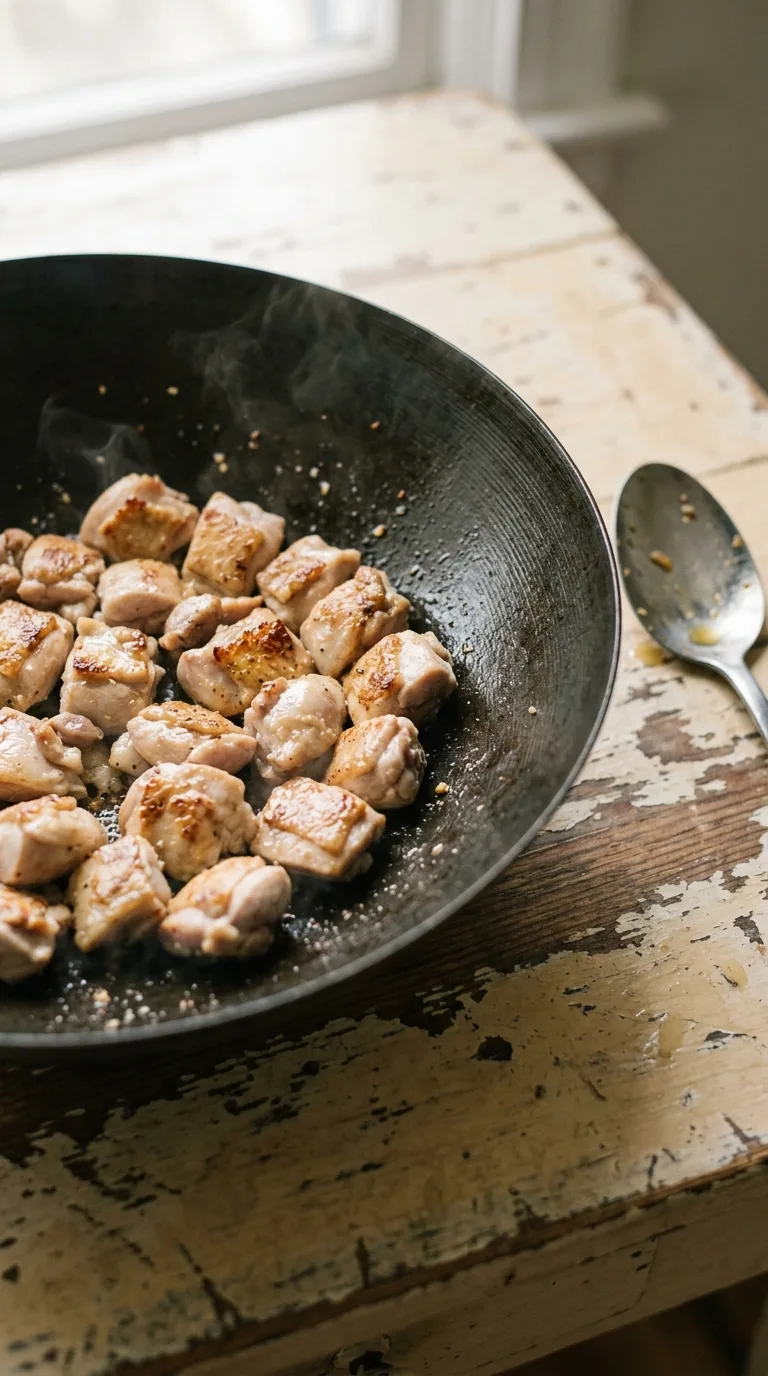 Chicken Satay Yellow Curry: Coconut and Peanut Stew – step 3: Brown the chicken