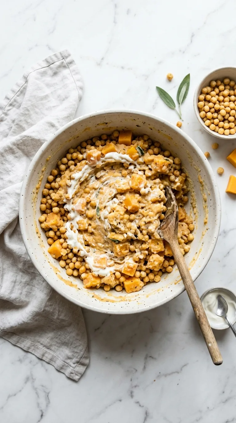 Chicken Butternut Squash Stuffing Casserole: American Bake – step 4: Mix the filling