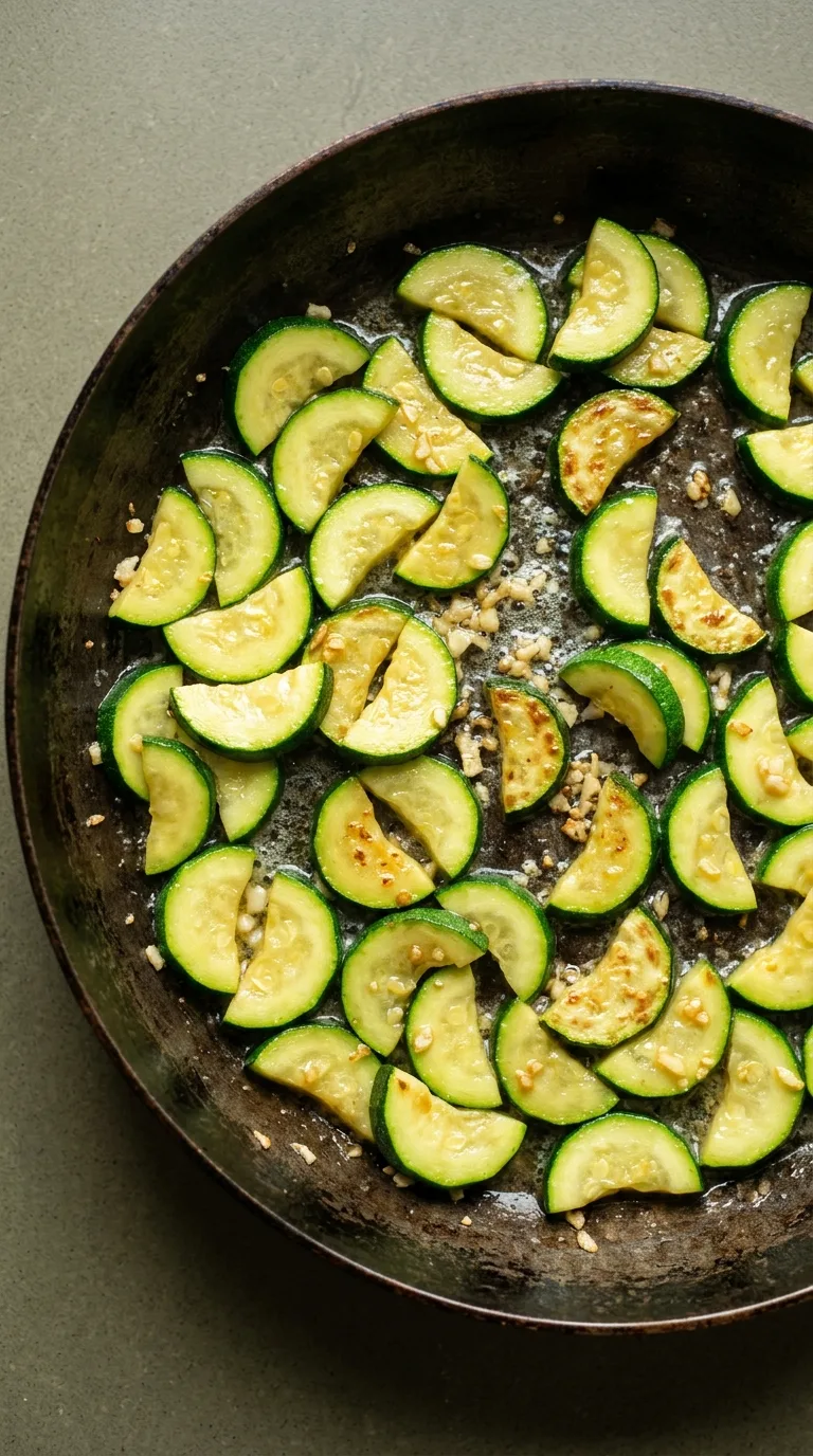 Sizzling Steak Strips and Zucchini: Garlic-Butter Beef Skillet – step 6: Cook the zucchini
