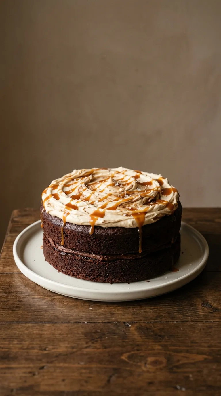 Salted Caramel Chocolate Cake: Rich Cocoa Layer Cake – step 7: Assemble and Garnish
