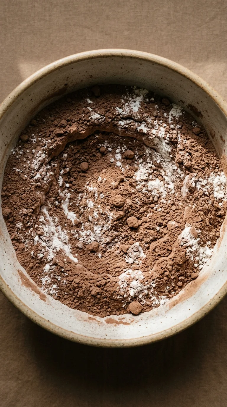 Salted Caramel Chocolate Cake: Rich Cocoa Layer Cake – step 2: Mix Dry Ingredients