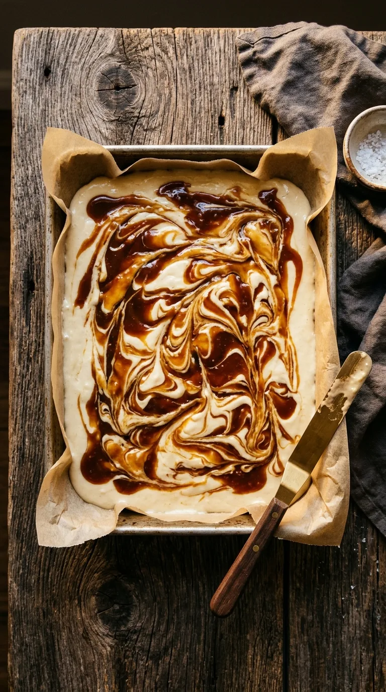 Salted Caramel Gluten-Free Cake: Buttery Dessert with Caramel – step 5: Swirl the caramel
