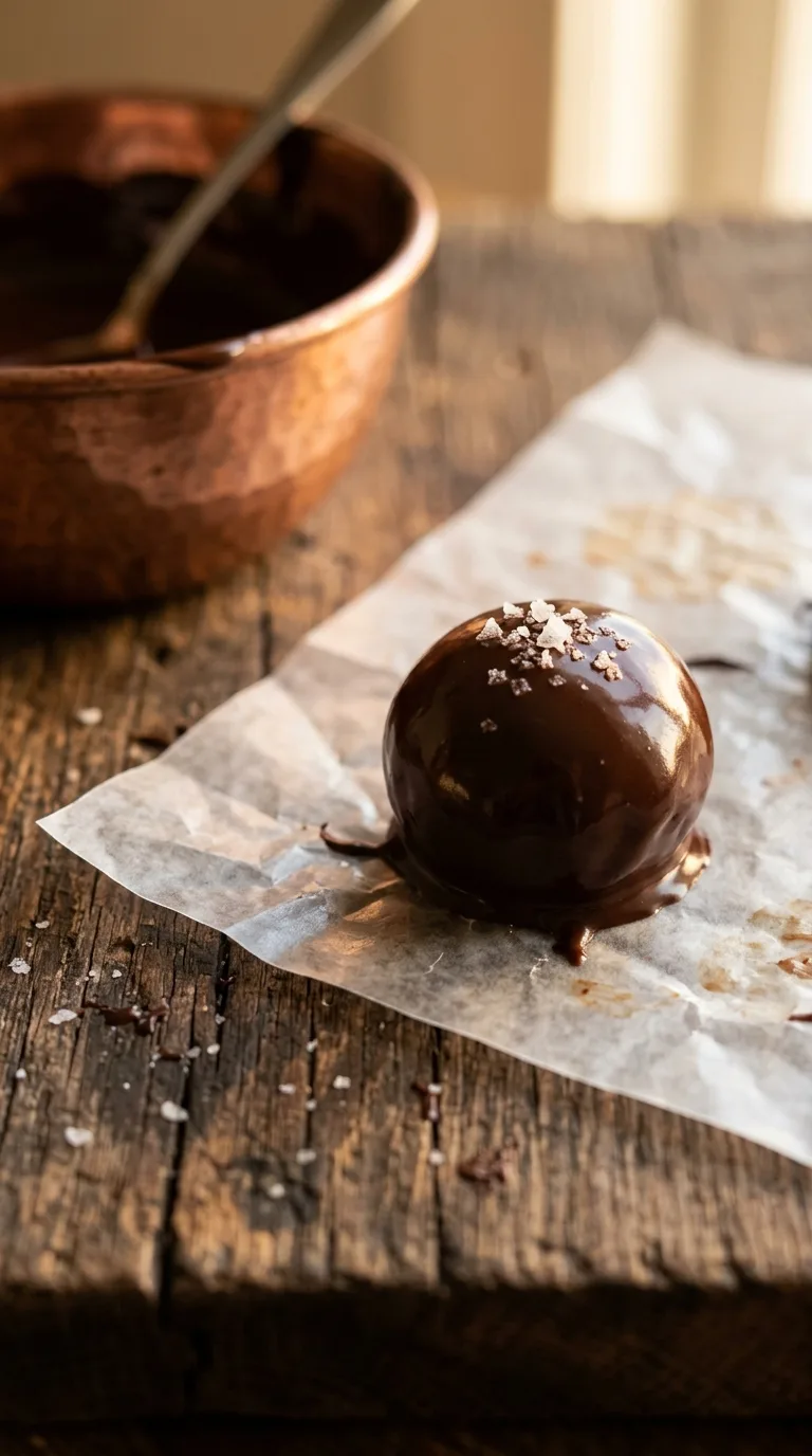Salted Caramel Cake Bites: Chocolate Coated Dessert – step 8: Coat in chocolate