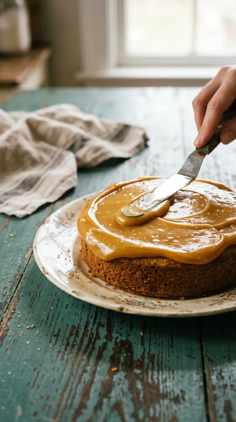 Vegan Salted Caramel Cake: Dairy-Free Layer Cake – step 8: Assemble and chill