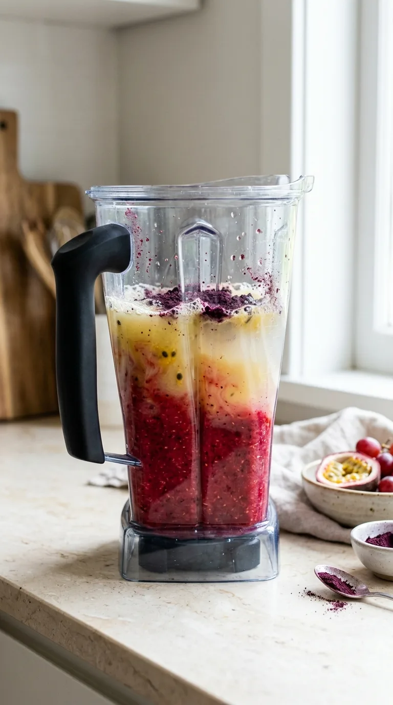 Strawberry Acai Smoothie: Vibrant Berry Blend – step 4: Blend until smooth