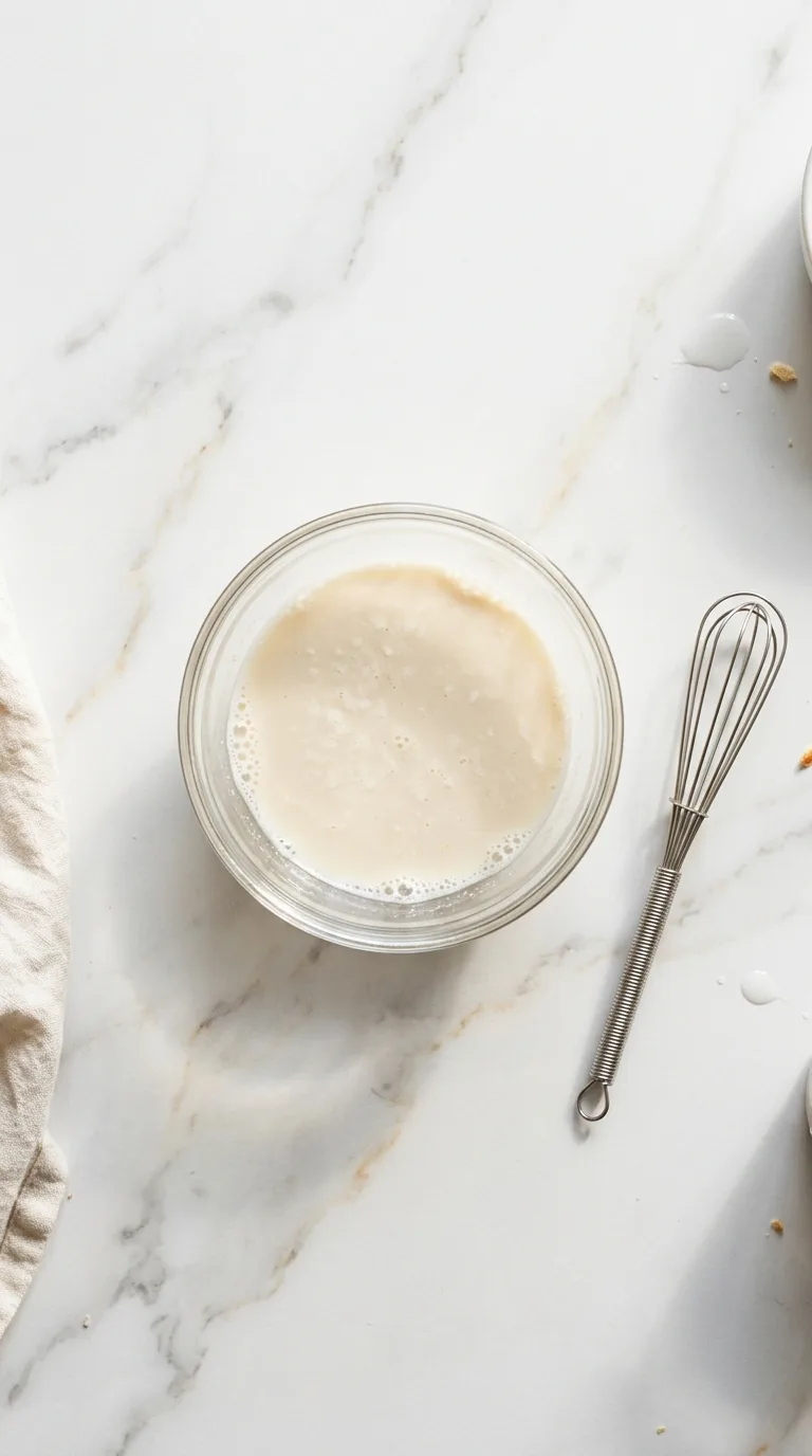 Vegan Cake Donut: Fluffy Plant-Based Pastry – step 3: Curdle the milk