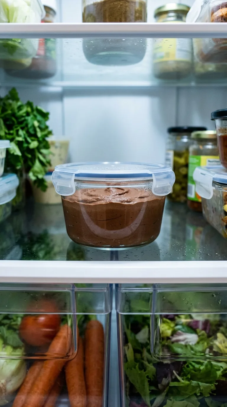 Chocolate Vegan Dessert Hummus: Sweet Chickpea Spread – step 7: Chill and firm
