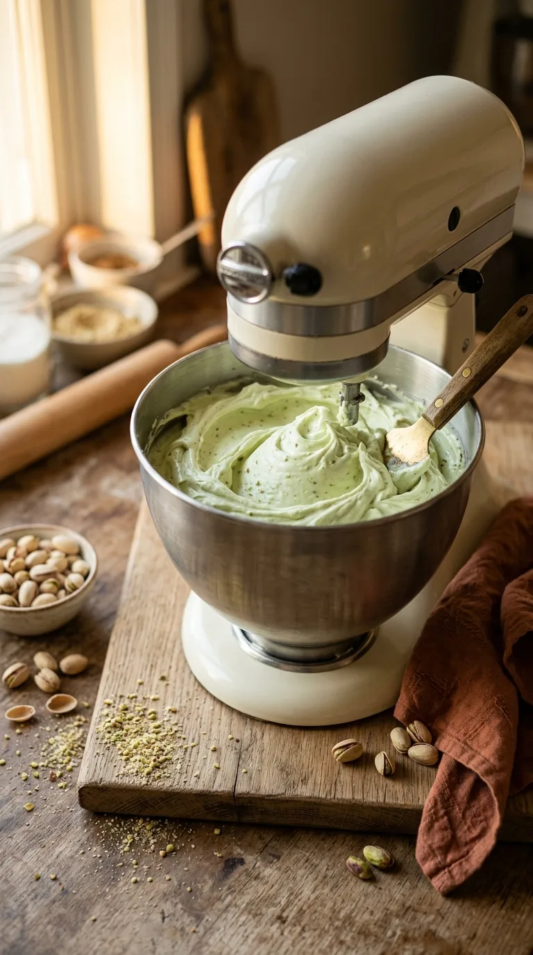 Vegan Pistachio Cake: Nutty Mediterranean Dessert – step 7: Make pistachio buttercream