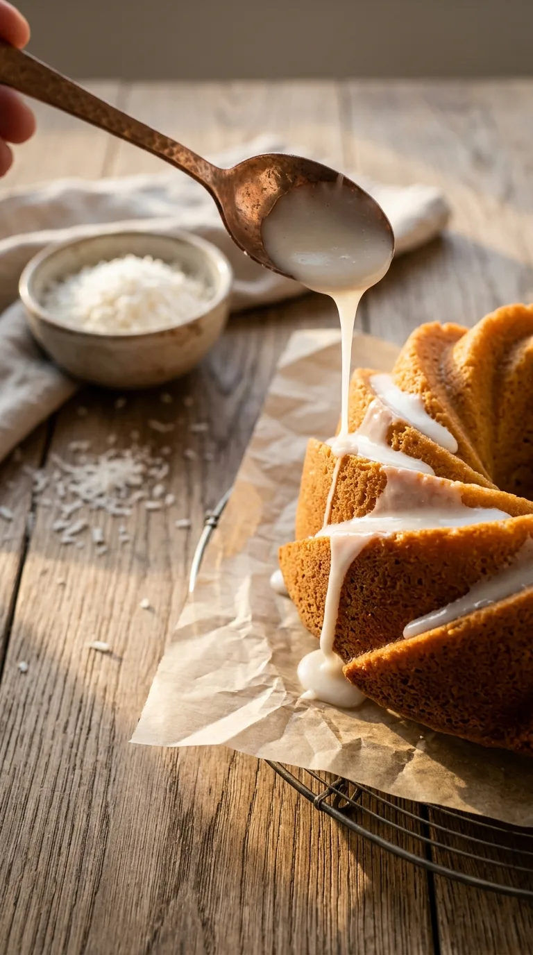 Vegan Mango Coconut Cake: Indian Tropical Loaf – step 6: Cool and glaze
