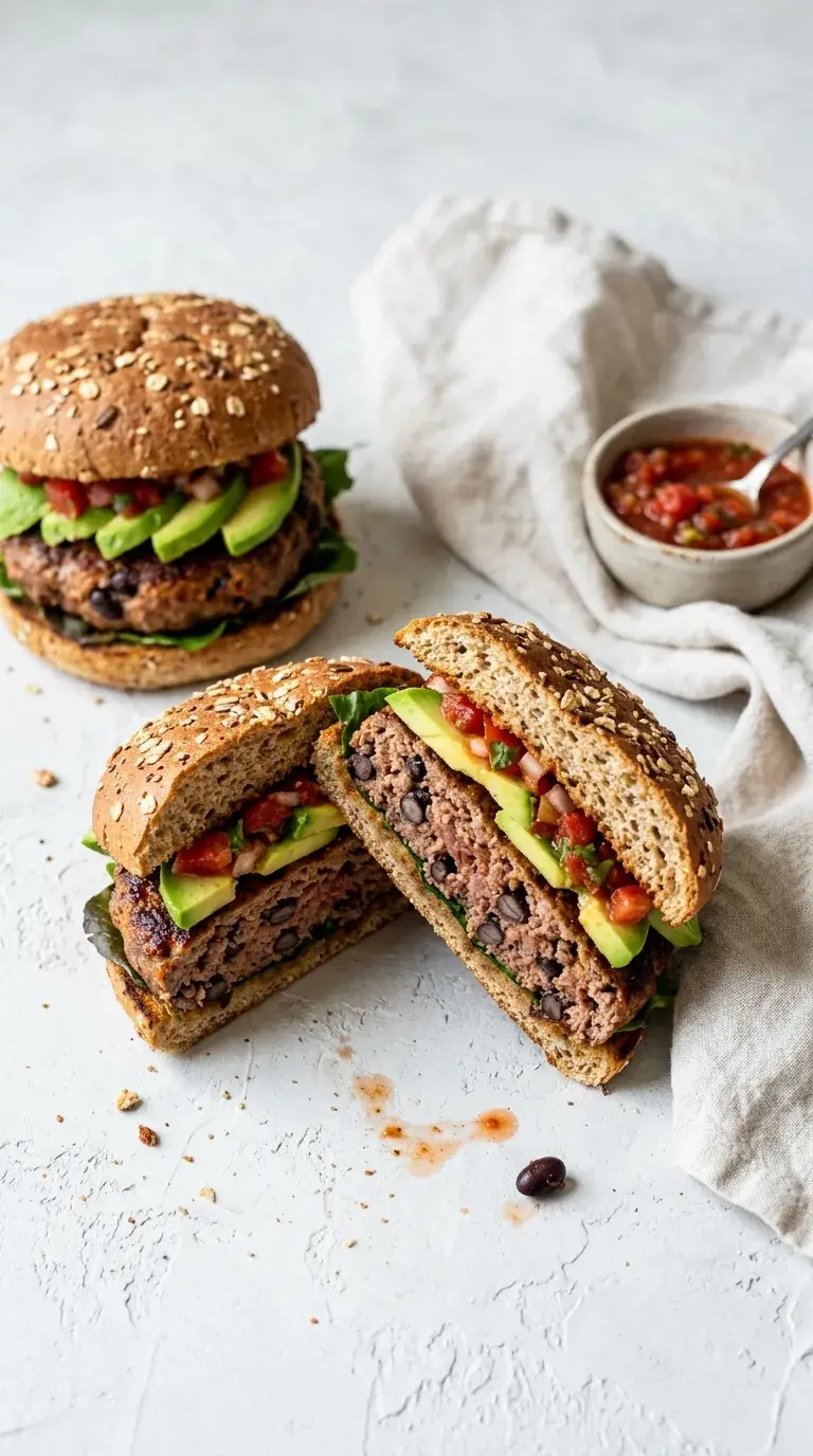 Beef Burgers with Black Beans: Mexican Style Patties