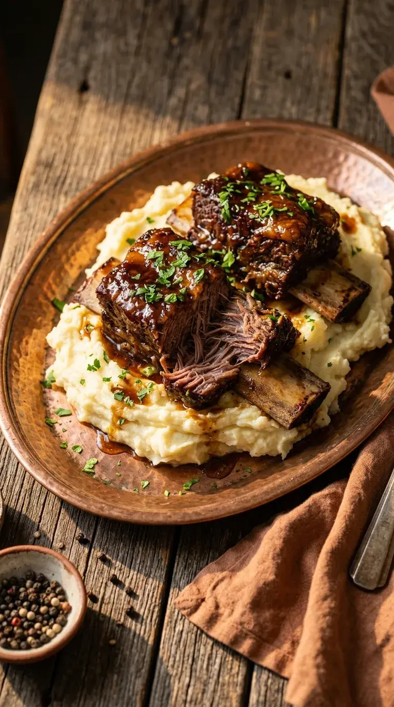 Beef Short Ribs: American Braised Beef with Mash