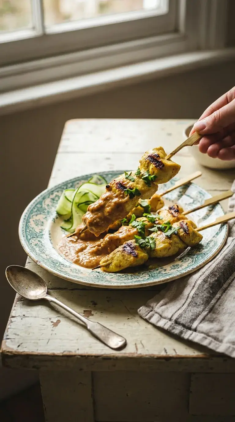 Chicken Satay: Grilled Skewers with Peanut Sauce