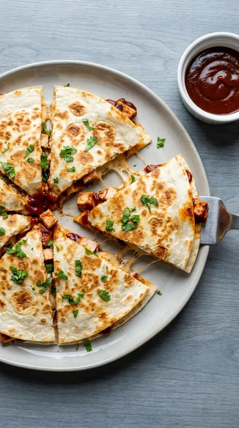 BBQ Chicken Thigh Quesadilla: Smoky Mexican Folded Tortilla