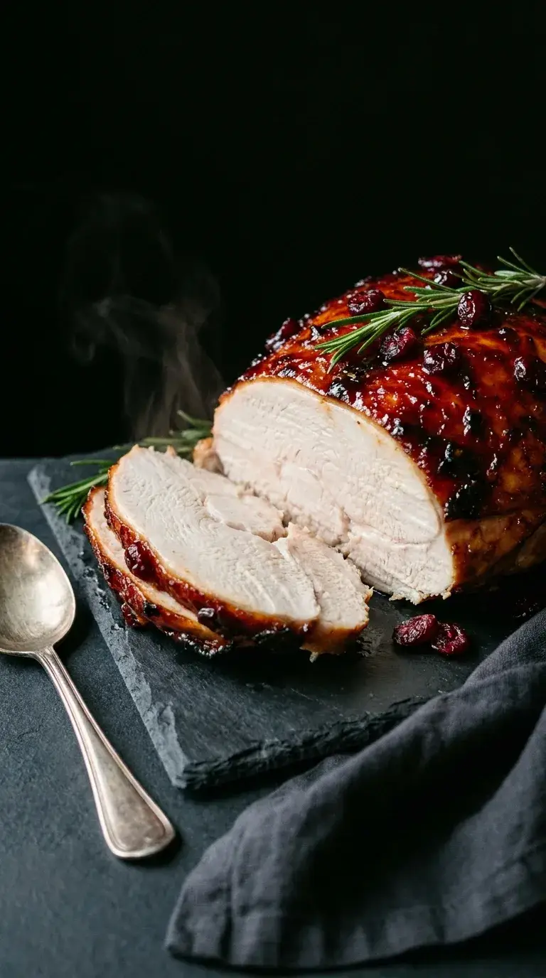 Cranberry Apple Glazed Turkey Breast: Festive Roasted Poultry