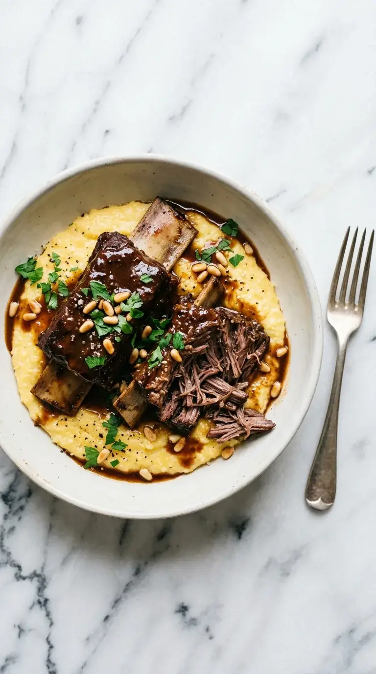 Beef Short Ribs with Polenta: Slow-Braised Italian Beef