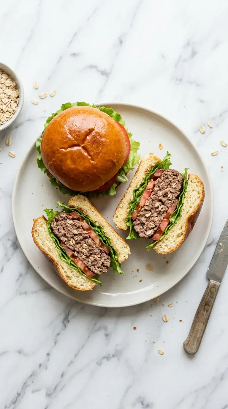 Beef Burgers with Oatmeal: Halal Beef Patties