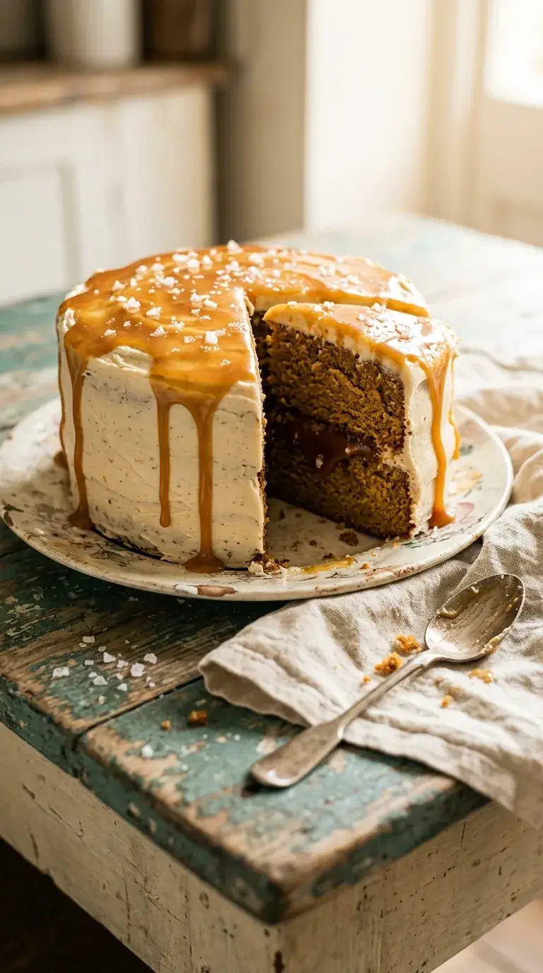 Vegan Salted Caramel Cake: Dairy-Free Layer Cake