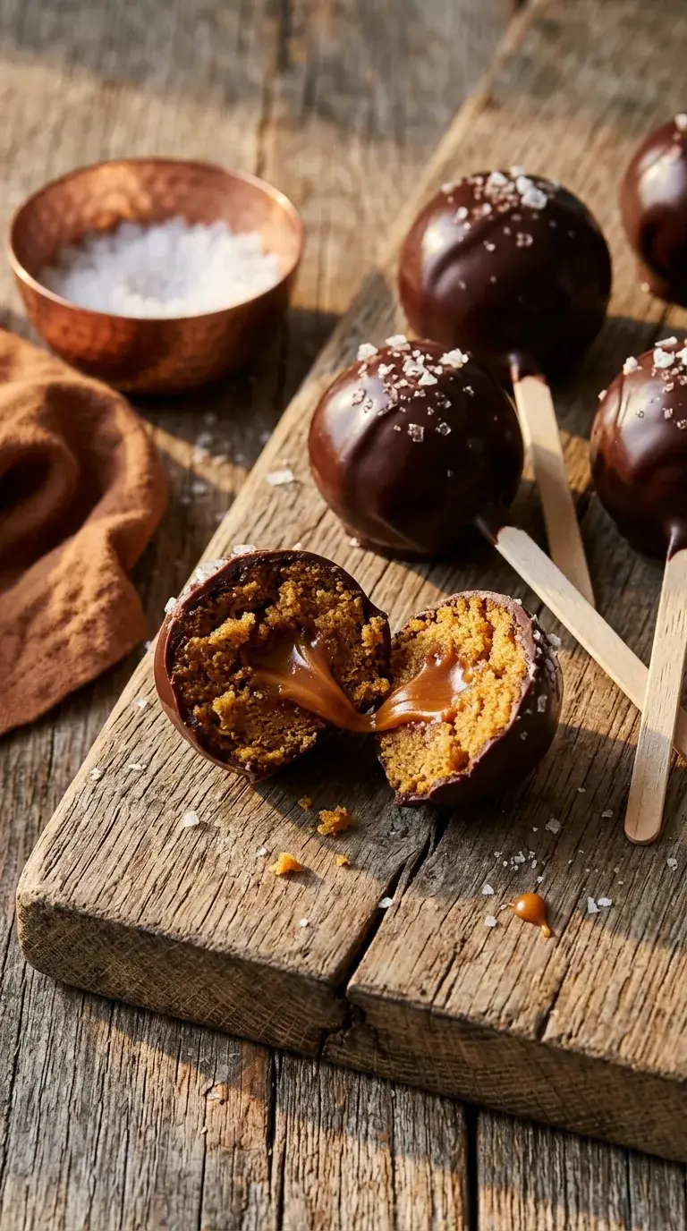 Salted Caramel Cake Pops: Halal Dessert Bites