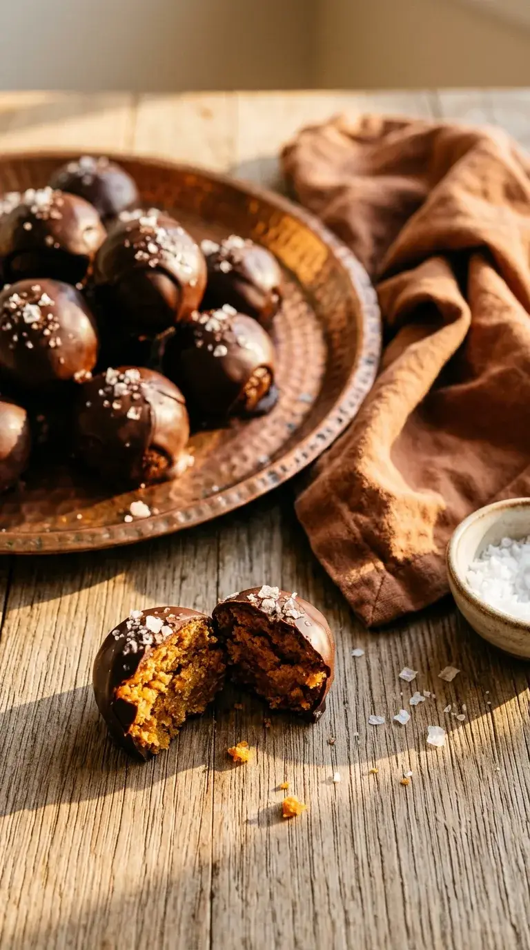 Salted Caramel Cake Bites: Chocolate Coated Dessert