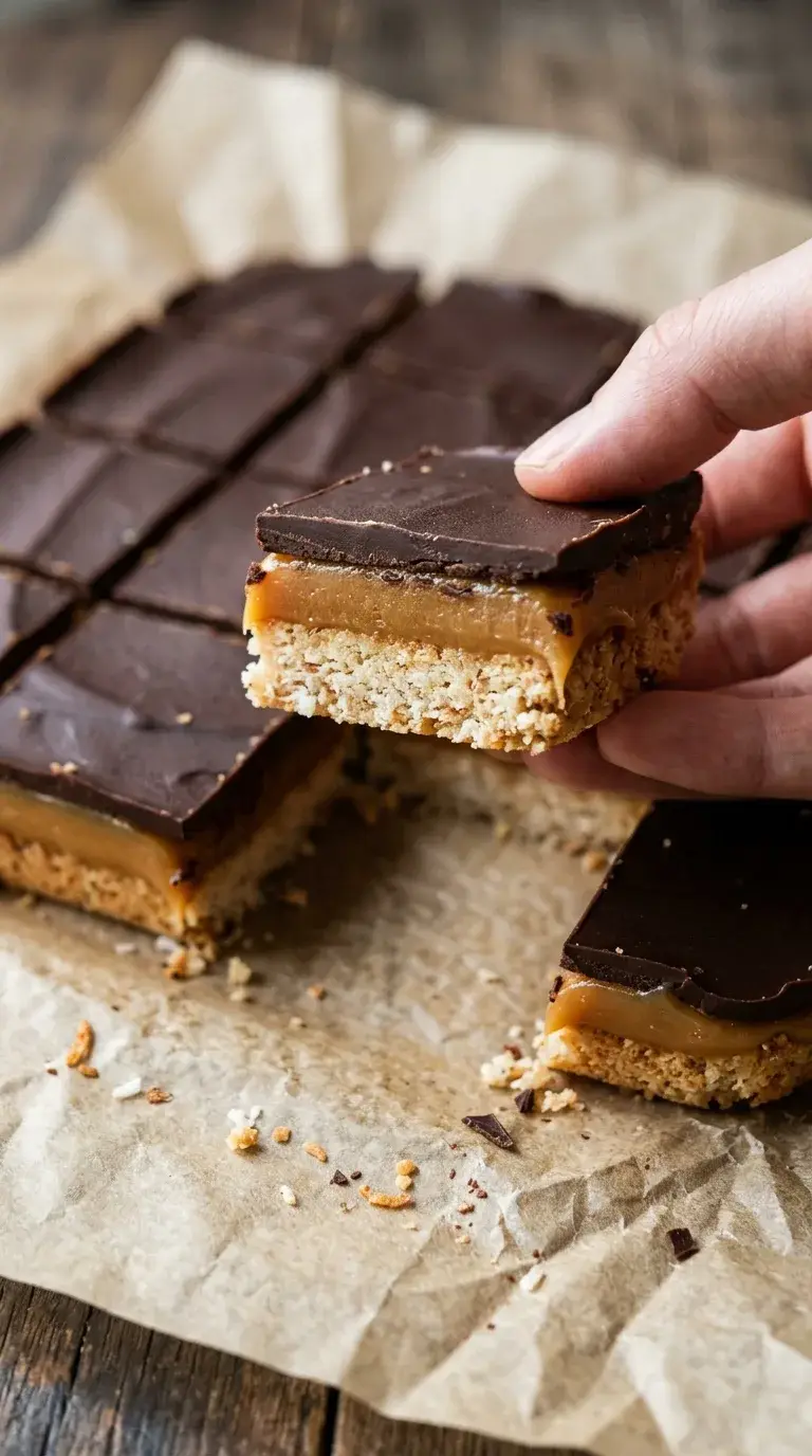 Caramel Slice: Butter Crust Dessert with Chocolate