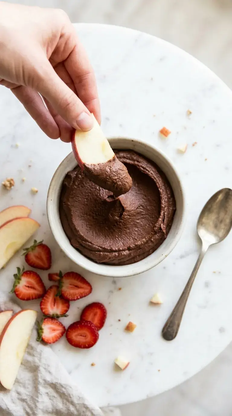 Chocolate Vegan Dessert Hummus: Sweet Chickpea Spread
