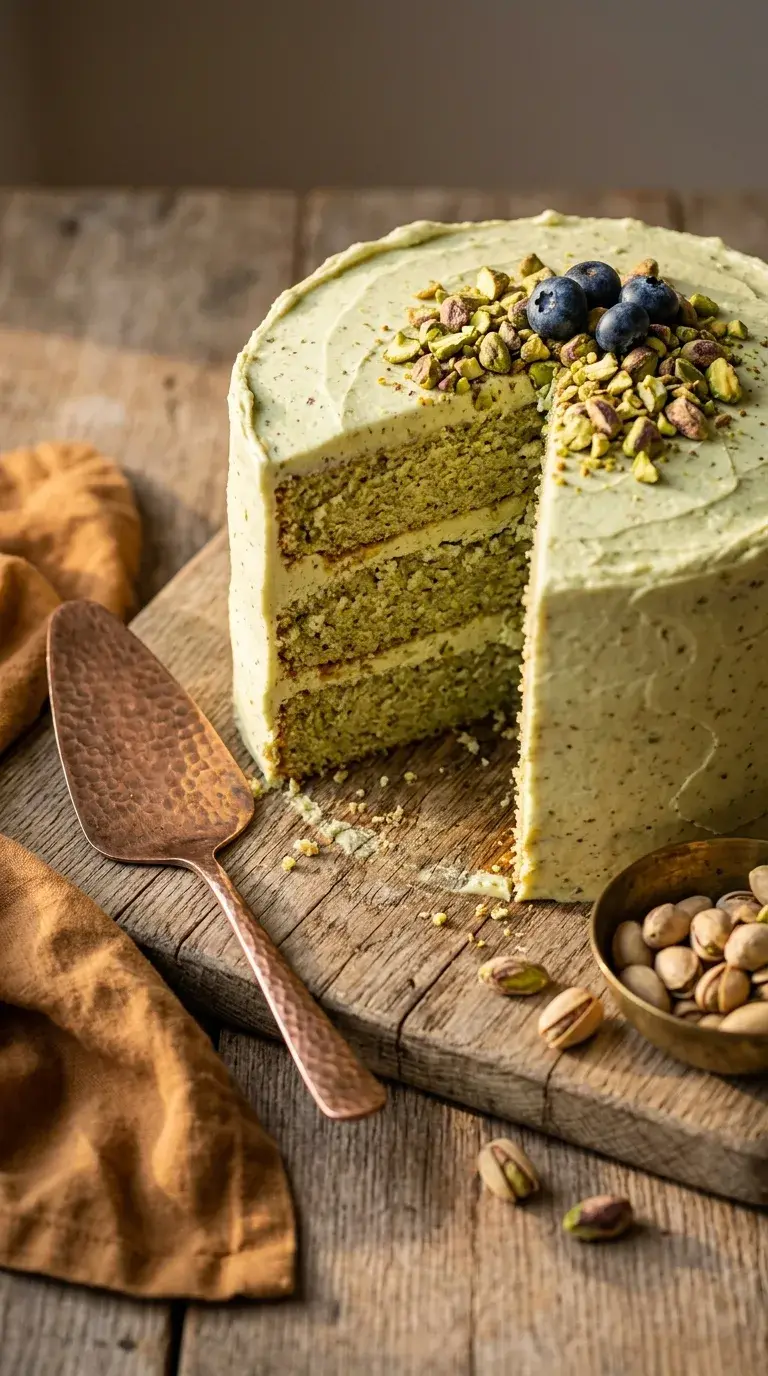 Vegan Pistachio Cake: Nutty Mediterranean Dessert