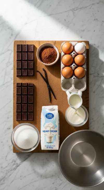 Chocolate Mousse Cake - cooking process