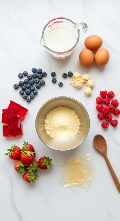 Jelly Custard Trifle - cooking process