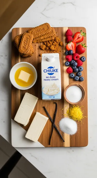 No-Bake Speculoos Cheesecake - cooking process