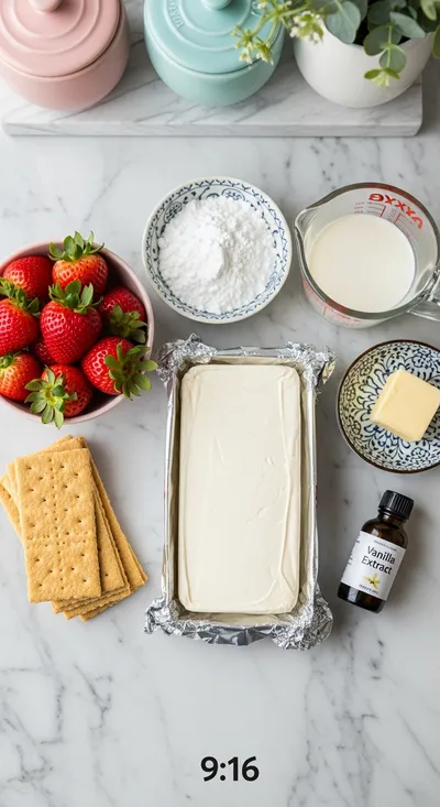 Strawberry Swirl Cheesecake – Easy No‑Bake Dessert - cooking process