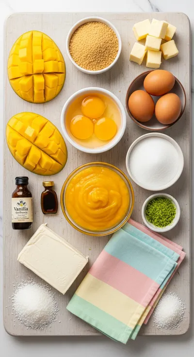 Tropical Mango Cheesecake - cooking process